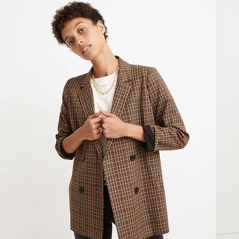 Madewell Caldwell Double Breasted Blazer in Desert Size XXS